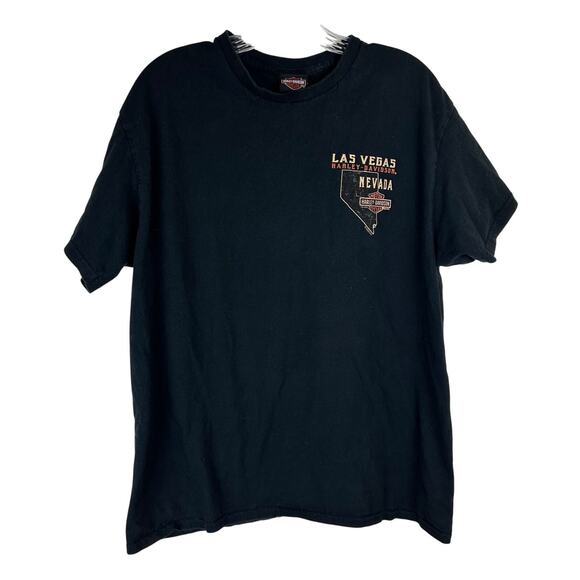 Harley Davidson Mens T-Shirt Las Vegas Nevada Black Live To Ride Size Large - Picture 2 of 6